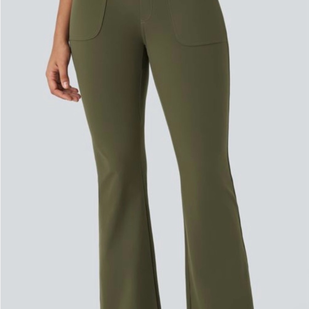 HALARA Green Boot Cut Pants with Sleek Fit - Picture 5 of 6